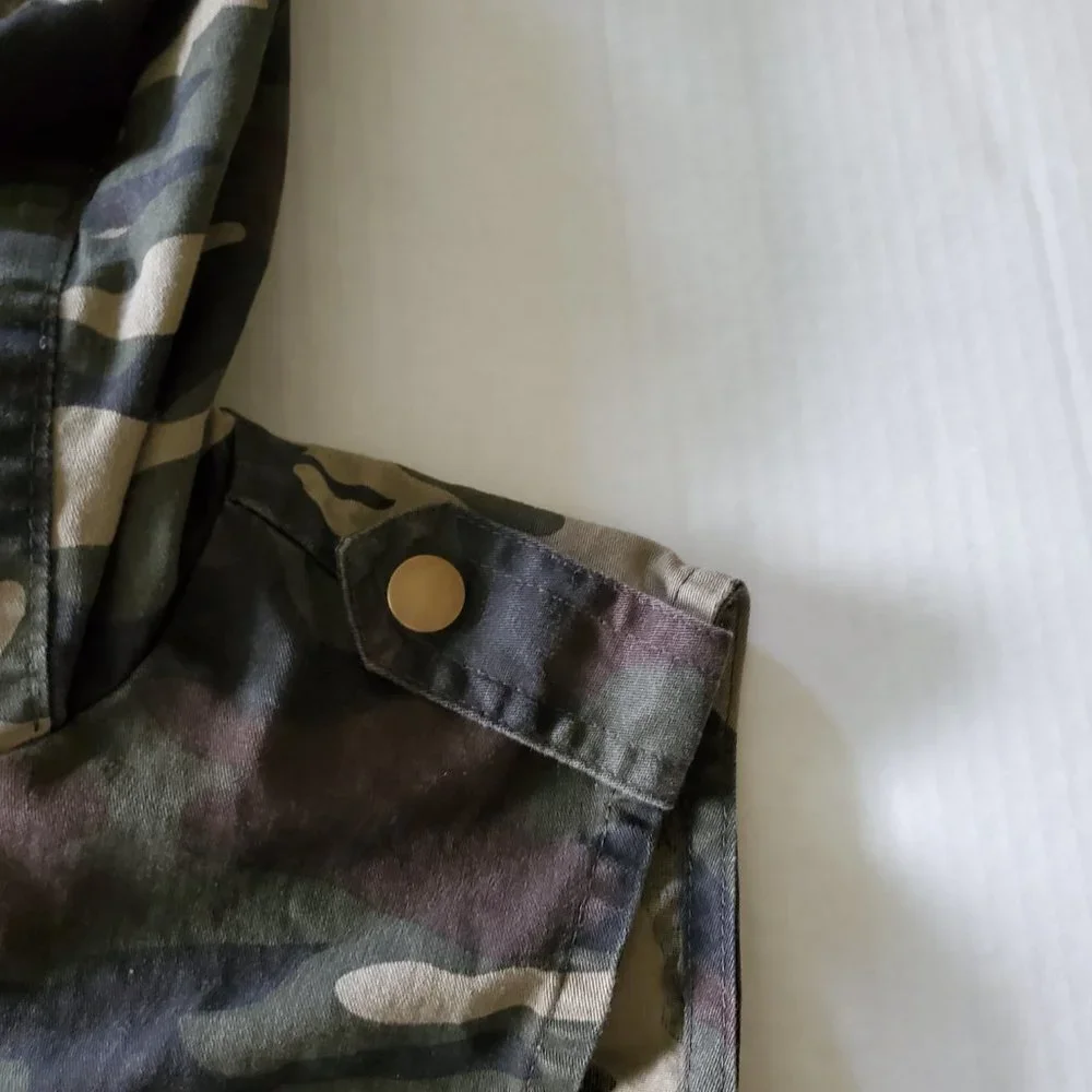 Zenana Outfitters Camouflage Utility Vest with Hood